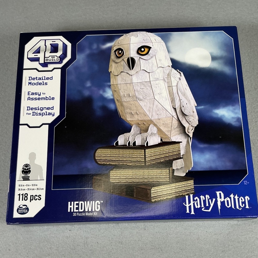 Harry Potter Hedwig 4D Build 3D Puzzle Model Kit 118 Pc Spin Master Owl New